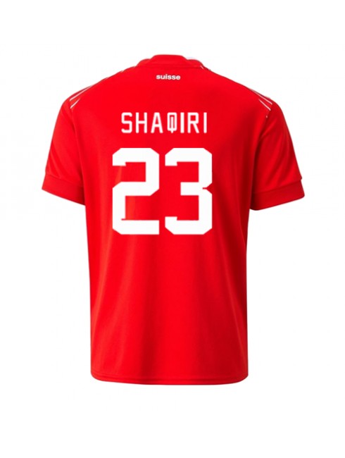 Schweiz Xherdan Shaqiri #23 Replika Hemmakläder VM 2022 Kortärmad